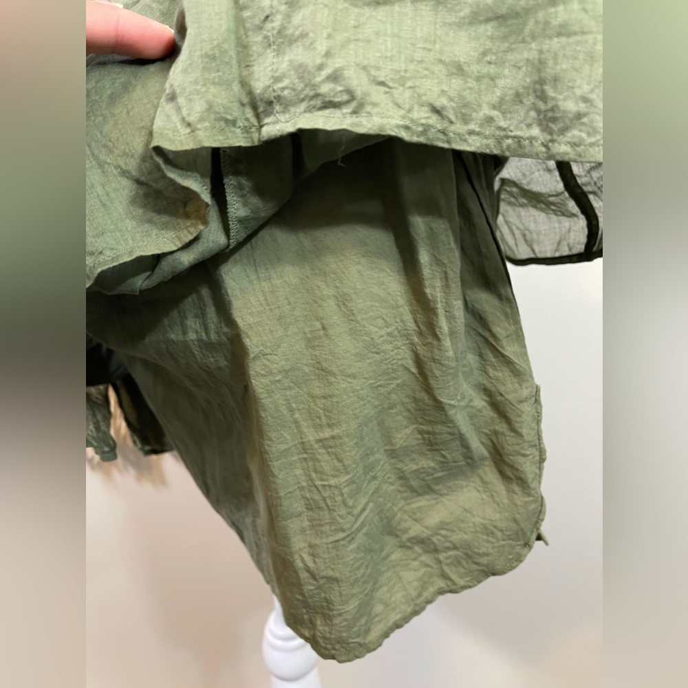 Isabel Marant Etoile Green Crowl Neck Cotton Mini Dress S - Picture 9 of 12